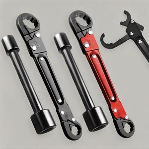 Quality Ended Pipe Wrench Set, Plumbing Wrench, Adjustable Wrench, Professional Plumbing Tool Set for Easy Angle Stop and Supply Nut Installation