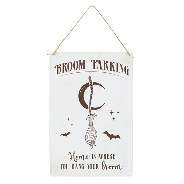 Broom Parking Metal Sign Décor for Home or Office 0