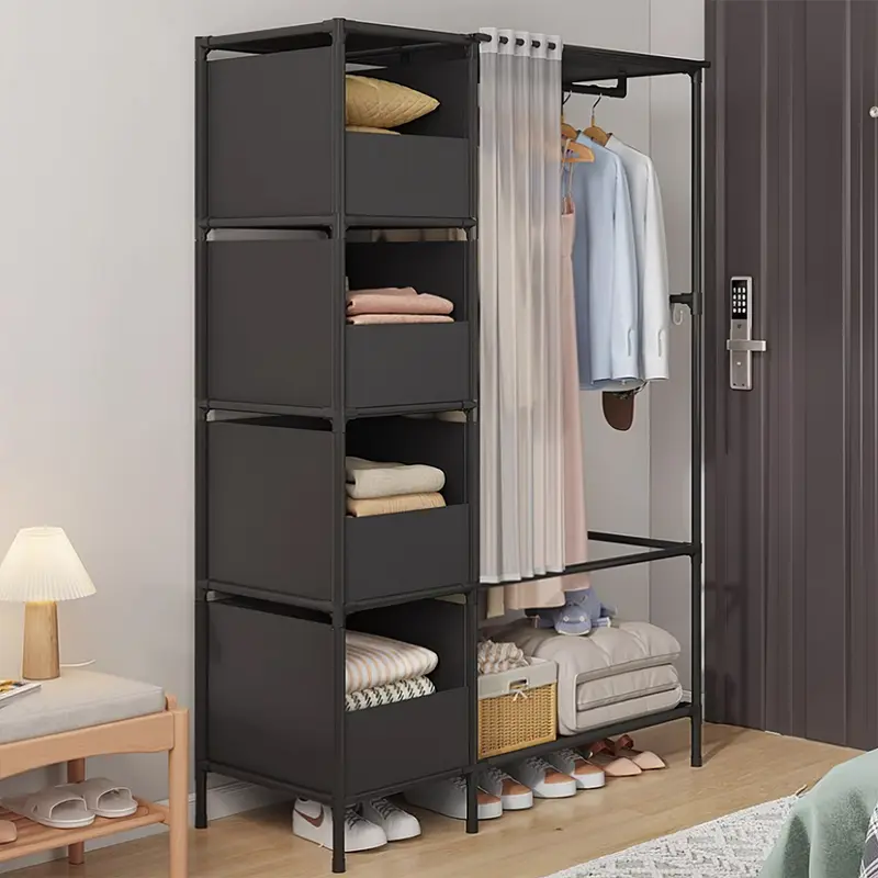 AceHome Portable Metal Closet Bedroom Cabinet 2