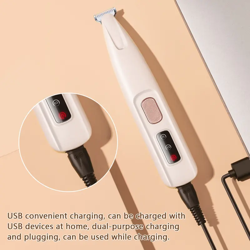 Dog Paw Trimmer with LED Light Fully Waterproof Portable Pet Hair Trimmer with Display Dog Clippers Grooming 18mm Widen Blade 5