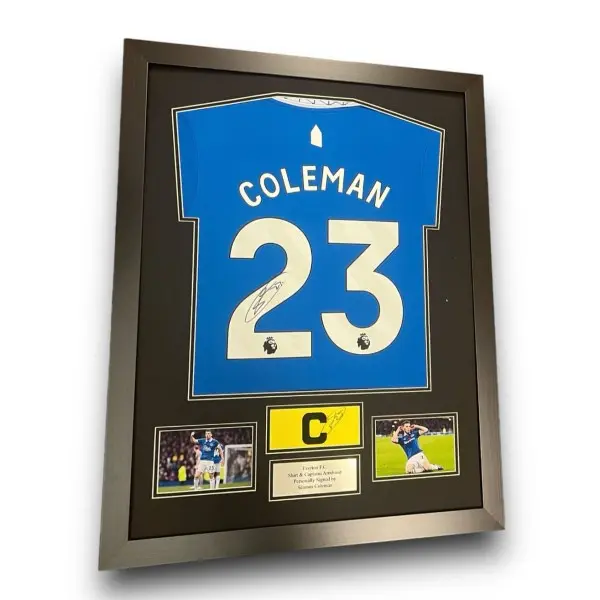 Seamus Coleman Signed Shirt & Armband  with Photo Proof – Everton 23/24