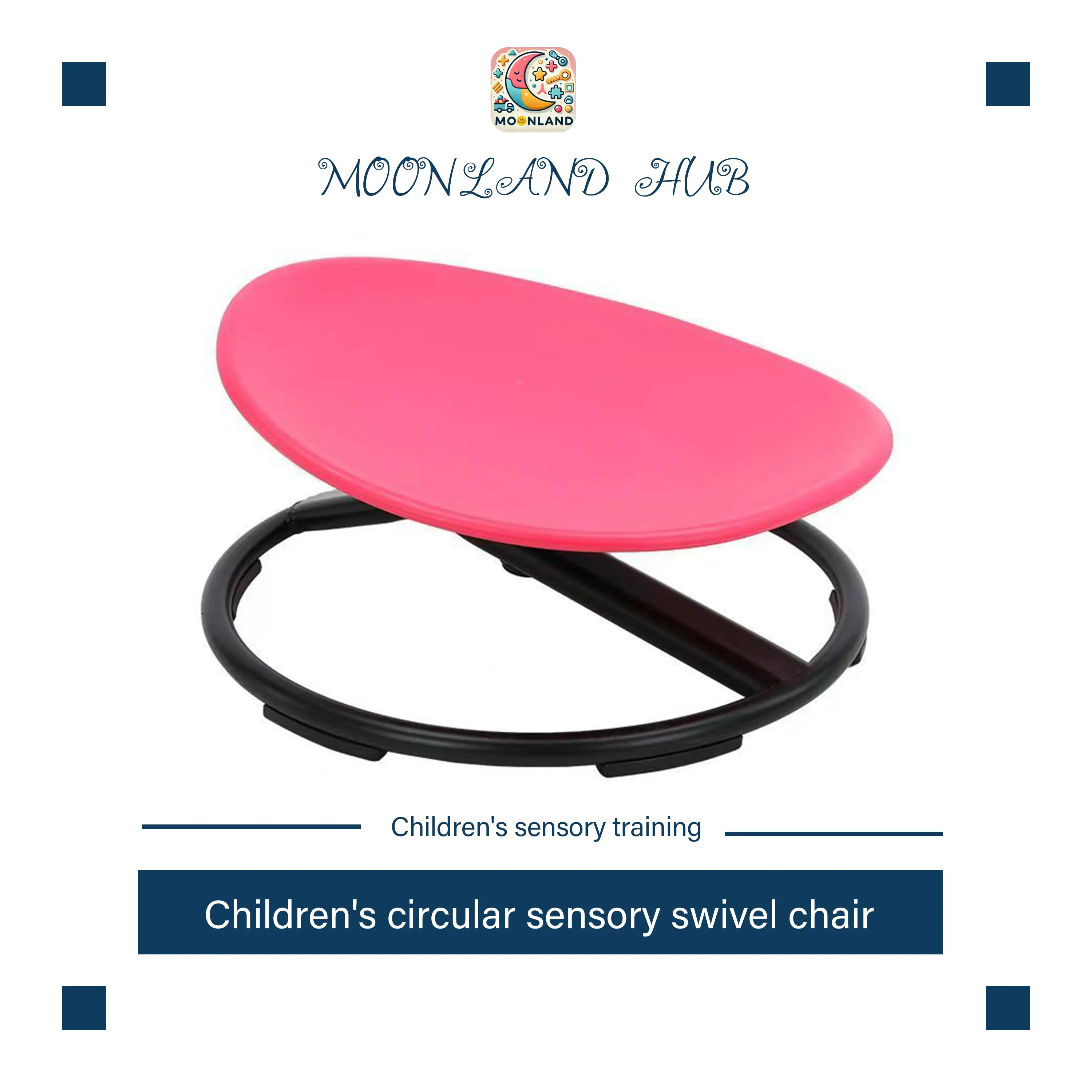 MOONLAND Children's autism sensory spinning chair, vestibular training, training body coordination, sitting spinning toy, sensory toy chair, children's novelty toys, spinning tops.