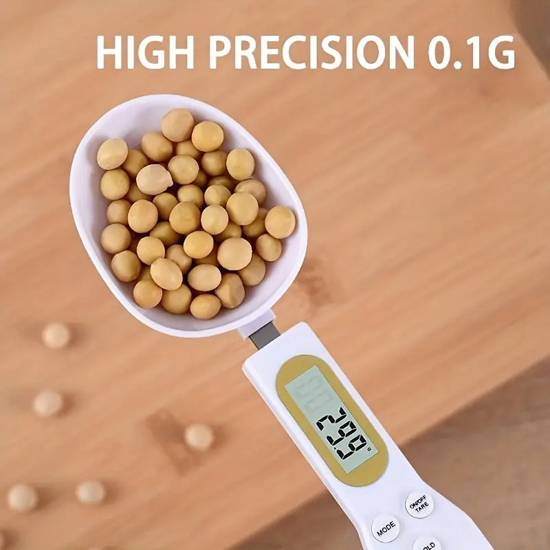 1pc Digital Kitchen Scale, 500g/0.1g Precision Electronic Measuring Spoon, Handheld Food Weighing Scale, Battery Powered, Non-rechargeable, for Home Cooking and Baking Utensils Cover 1