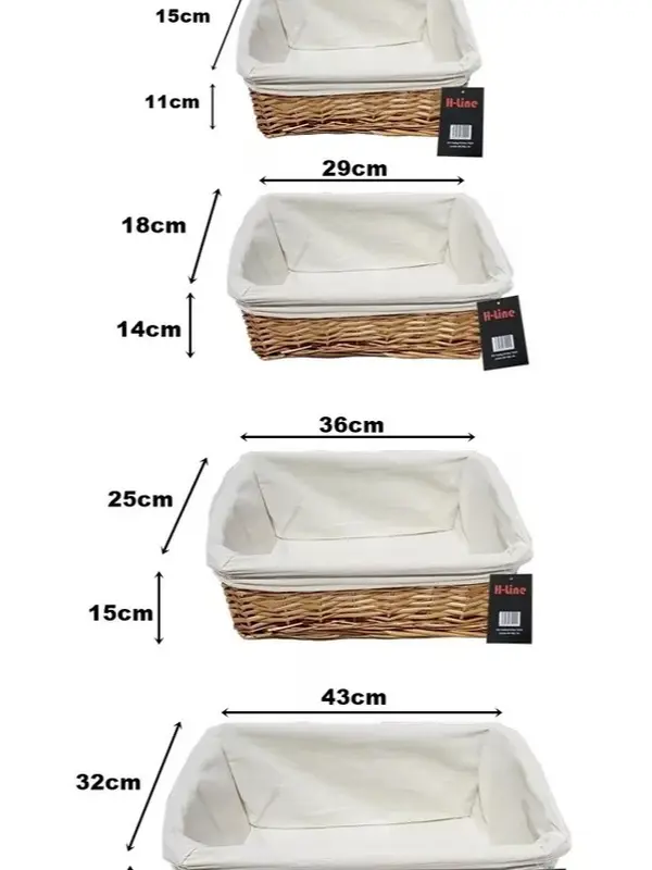 Large Wicker Willow Storage Baskets with Lining - Christmas Gift for Home Organization - Organiser 4