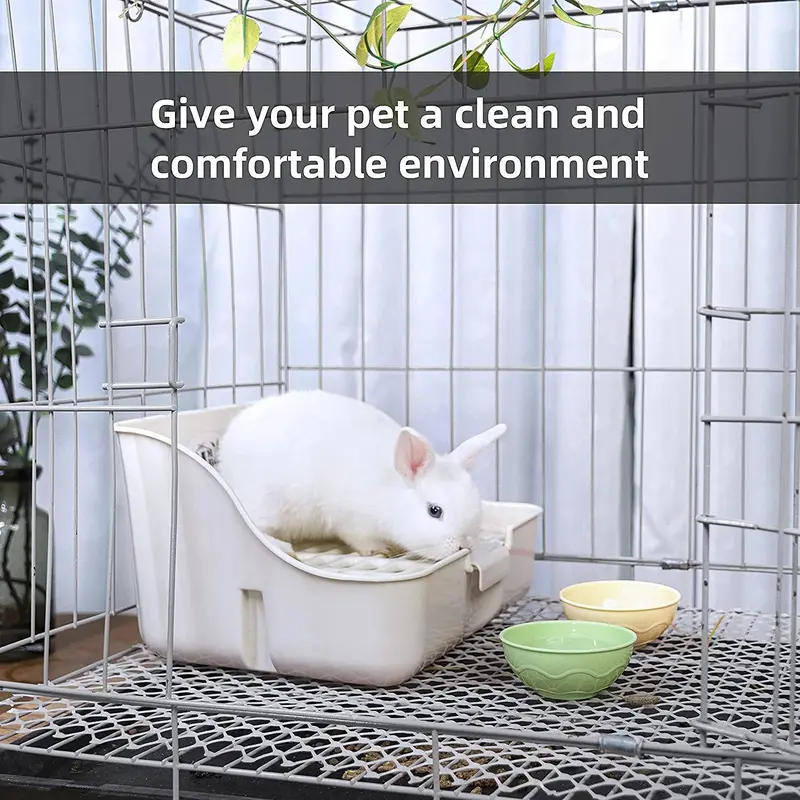 Rabbit Cage Litter Box Easy to Clean Potty Trainer for for Small Animal/rabbit/guinea Pig/ferret/ 3