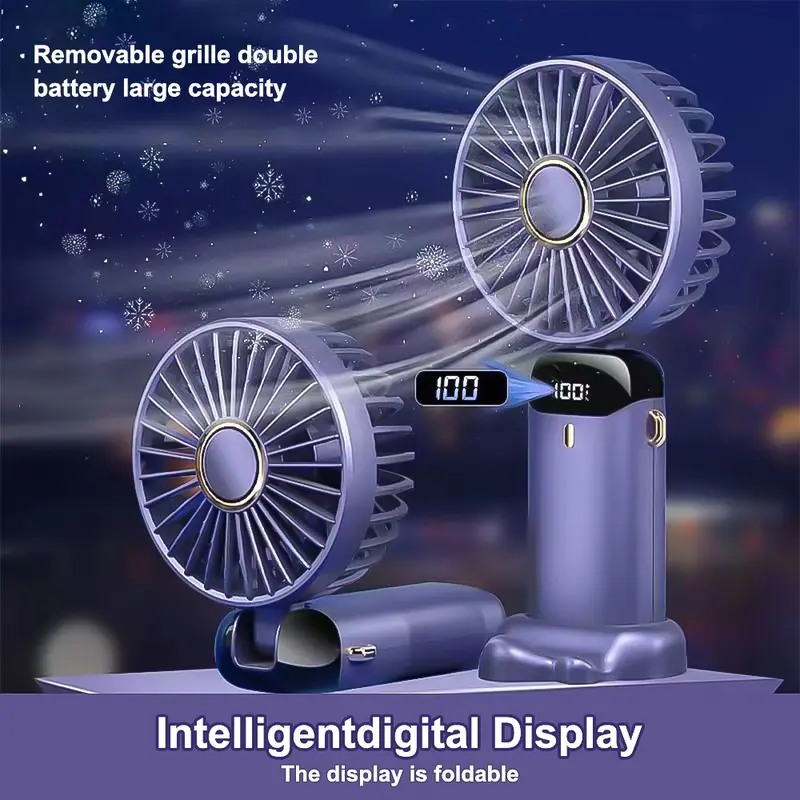 Mini Hand-held Fan Portable Folding Desk Fan Cooler Cooling USB Rechargeable UK air  purifier mini  fans 6
