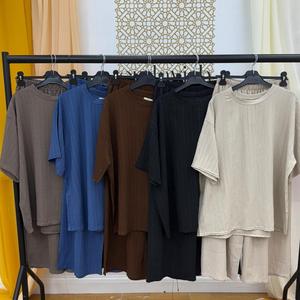 Short Sleeves Textured Set