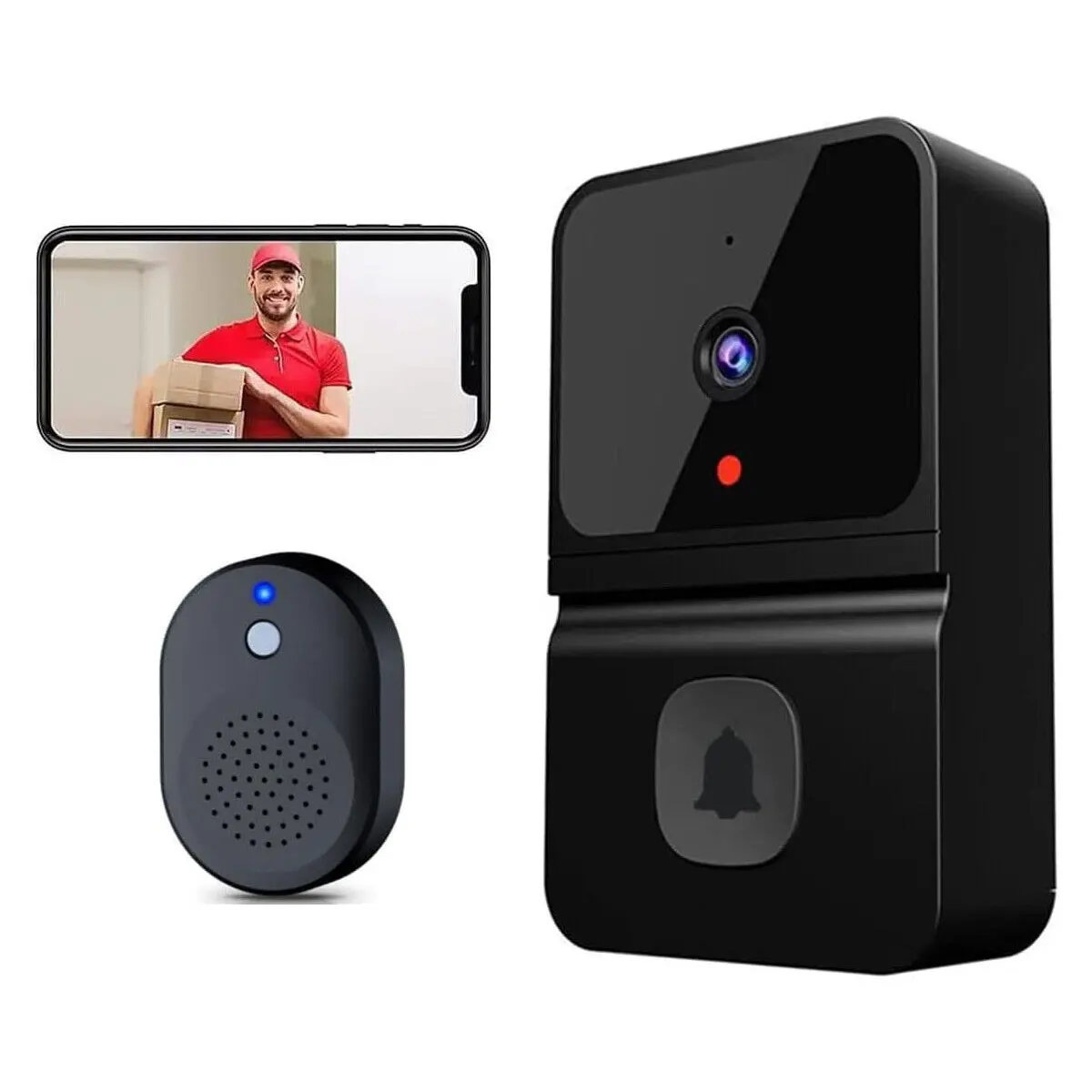 Wireless Video Smart Doorbell WiFi Security Camera Bell Phone Door Ring Intercom