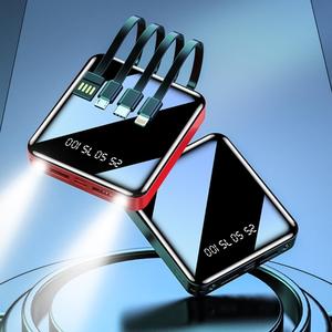 10000mAh Power Bank, 4 In 1 Portable Mobile Charger, USB Rechargeable Universal Power Bank with Digital Display & LED Light for Home Office Outdoor Travel