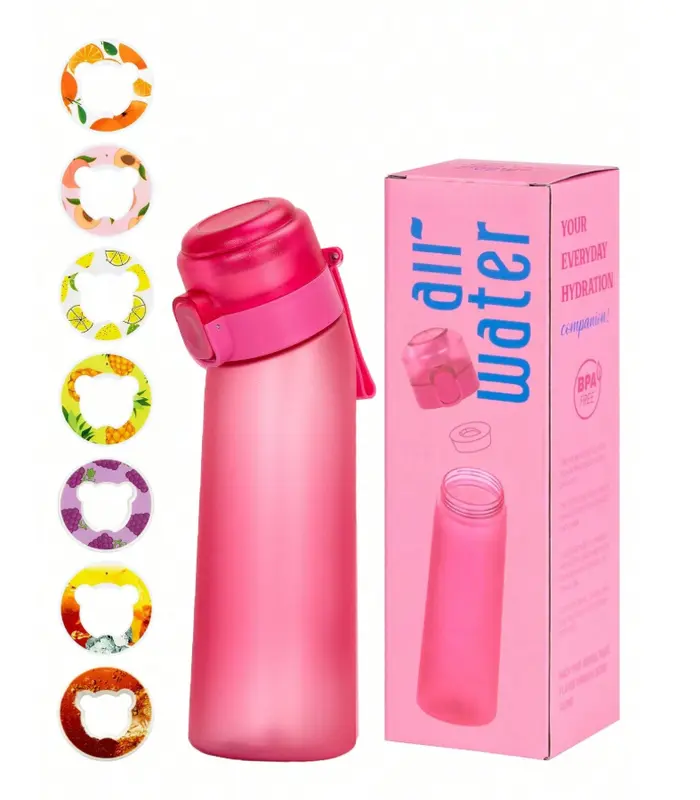 Air Water 1PC Air Water Bottle Includes Random Bear Flavor Plastic Drinking Bottle With Colorful Box Flavor 0 Sugar And Mug Suitable For Outdoor Sports Travel Office Gift For Boys And Girls 3