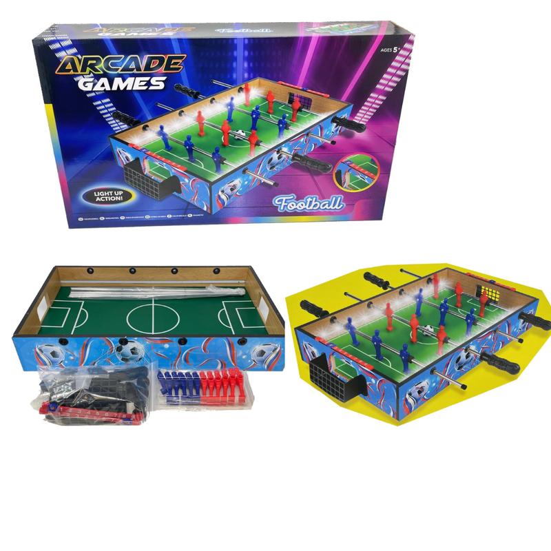 Football Light Up Arcade LED Table-Top Game, 4 Game Bars With Handles + 12 Players + 2 Footballs & More 0
