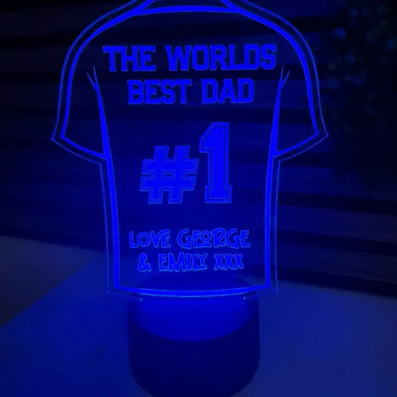 Personalised Father's Day Night Light, Night Light for a Dad, Father's Day Gift 3