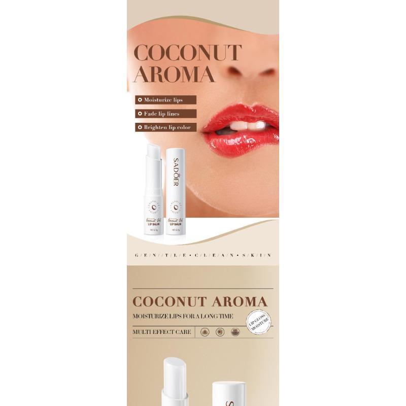 Product Introduction of Coconut Lip Balm - Lasting Nourishment and Moisture for Men and Women - Daily Care Lip Balm Skincare Comfort 1
