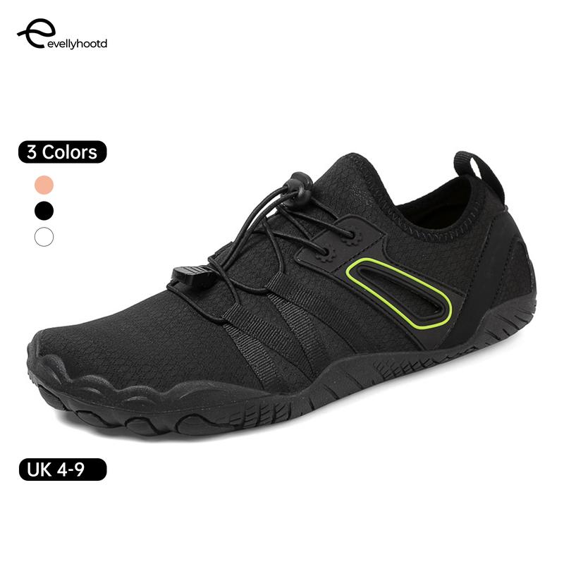 EVELLYHOOTD Barefoot Shoes Men Women Slip-on Five Toes Creek Water Shoes Swim Trail Running Beach Water Trainers for Gym Swim Snorkeling Surfing Unisex [Wide Feet One Size up] 1