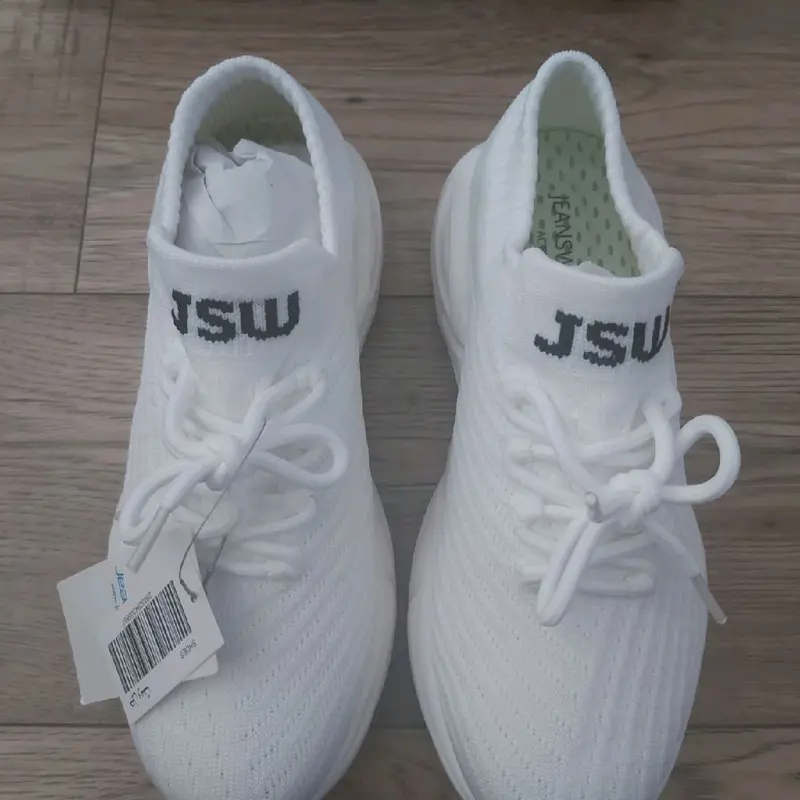 Jeanswest White Lightweight Slip On Memory Foam Breathable Trainers Sizes UK, 3/4/5/6,gym,sports, chunky sneakers, womens shoes Girl Runner Footwear Training Athletic Casual Closed Running Insole 4