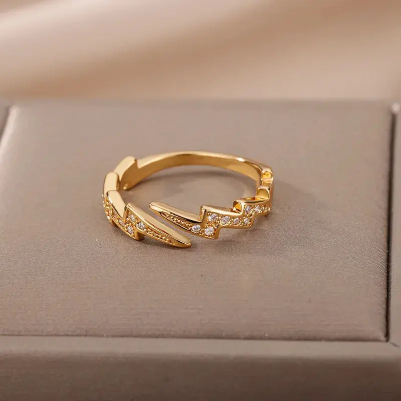 Serafin Lightening Bolt Ring / Stainless Steel 1