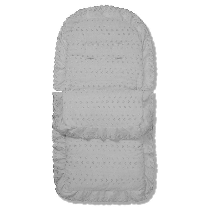 Broderie Anglaise Footmuff / Cosy Toes Compatible with Silver Cross 4