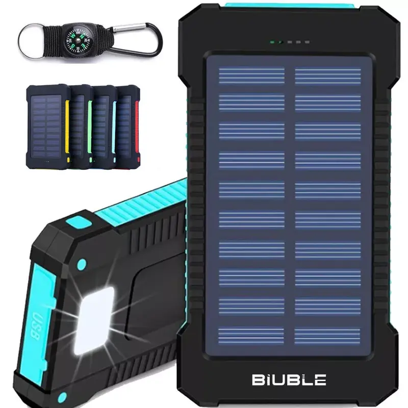 Portable 9000000mah Solar Power Bank Pack USB LED Pack Battery Charger For Phone 0
