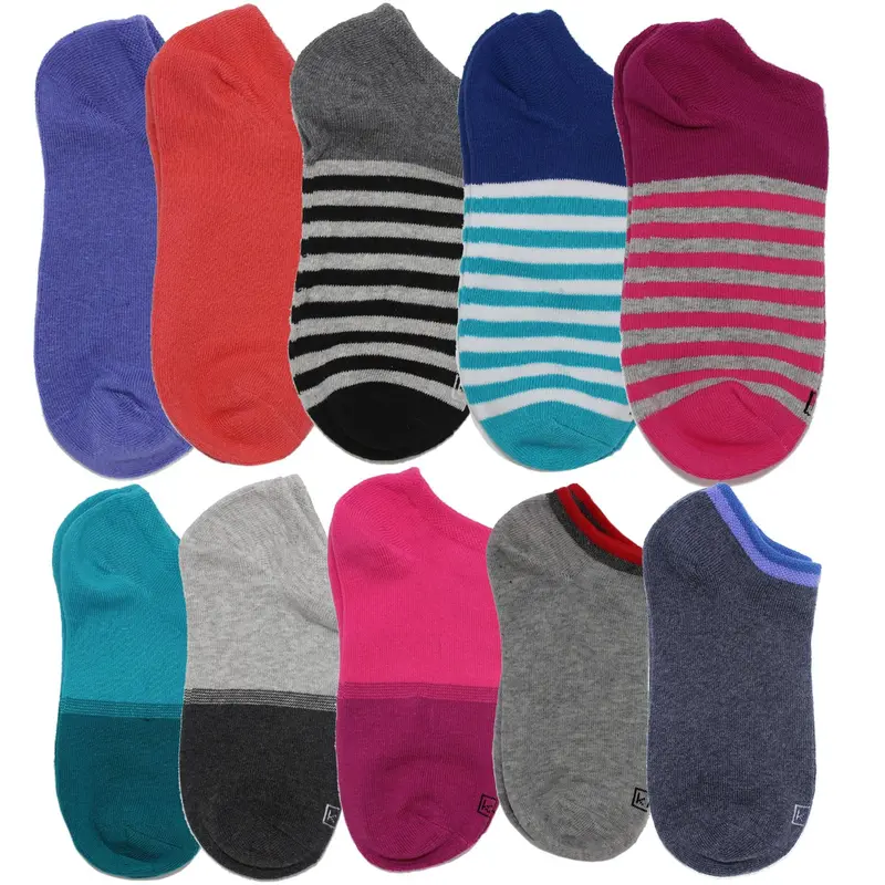 K. Bell Women's No Show ankle liner Socks uk 3-8 pack of 10 Multicolor 0