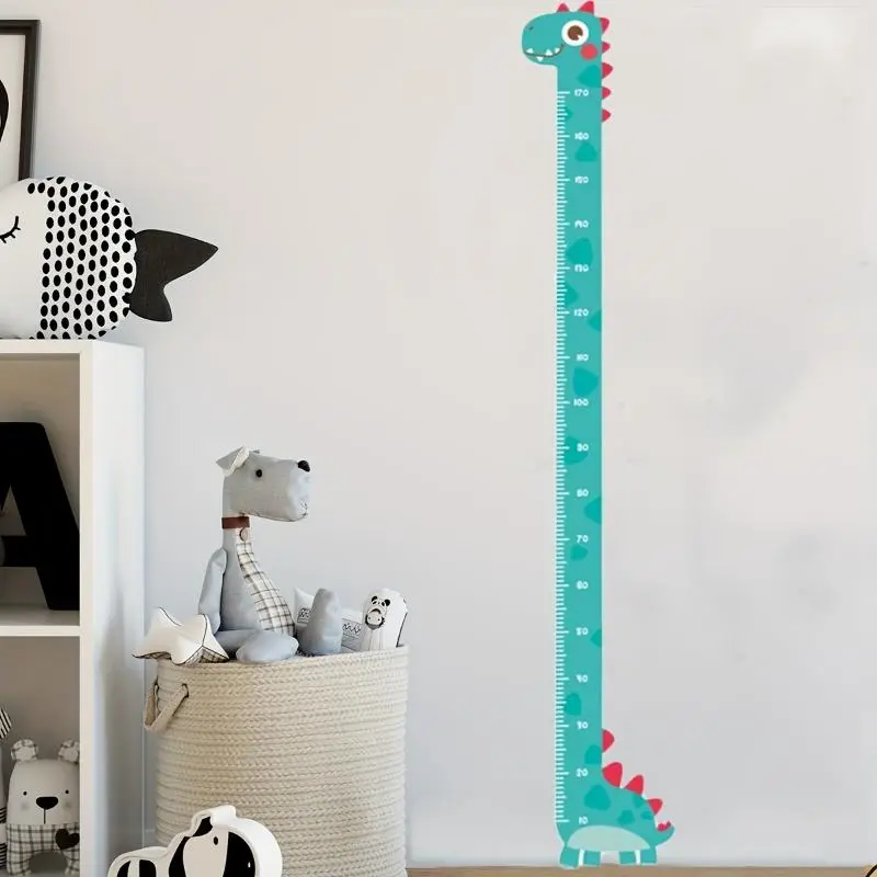 1pc Unicorn Giraffe Dinosaur Height Wall Sticker, Room Wall Decoration Sticker, Creative Cartoon Measuring Height Ruler Sticker, Self-adhesive Removable Wall Sticker 8