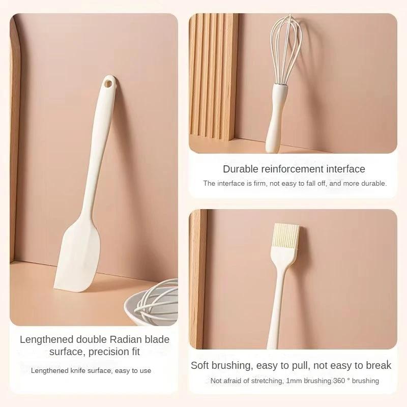 Product Introduction of Silicone Home Kitchen Gadgets Spatula Pastry Molds Utensils Measuring Tools & Scales Baking Air Fryer Pizza Cake Butter Egg BBQ Bakeware Scraper 7