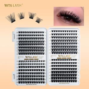RITALASH 384PCS 4 style Cluster Lashes book Individual Lashes Clusters Eyelash Extensions False Eyelashes DIY False Lash Extension Kit Reusable False Eyelashes Natural Look Mix 10-16mm, Volume Individual Lashes