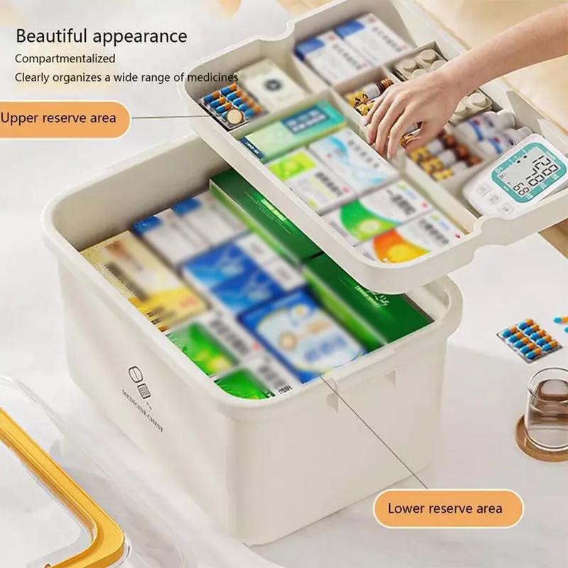 Portable Large-Capacity Medicine Storage Box – First Aid Organizer for Tablets, Pills, Bandages & Medical Supplies | Secure Locking Lid, Travel-Friendly Design for Home, Office or Car Use 6