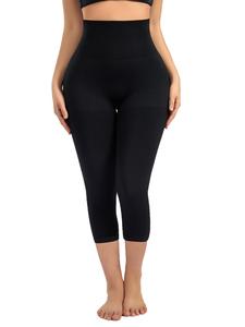 Women's High Waist Shapewear Leggings, Seamless Tummy Control Butt Lifting Capris Pants, Women's Summer Shapewear Bottoms, Womenswear