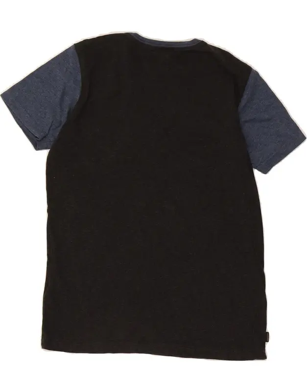 Pre-Owned Vintage QUIKSILVER Womens T-Shirt Top UK 14 Large Grey Colourblock Cotton 2