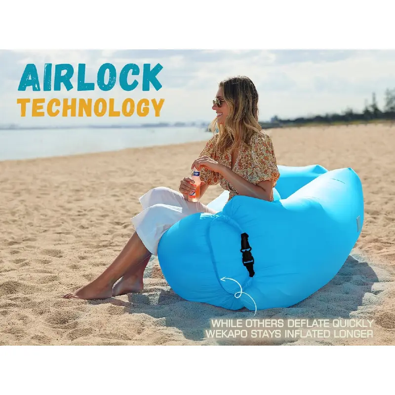 2025-New Inflatable Lounger Air Sofa Hammock-Portable,Water Proof& Anti-Air Leaking Design-Ideal Couch for Backyard Lakeside Beach Traveling Camping Picnics & Music Festivals 4