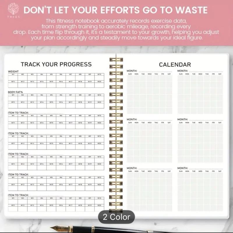 Fitness Planner Notebook - Daily Workout Tracker, Goal Setting, and Body Measurement 4