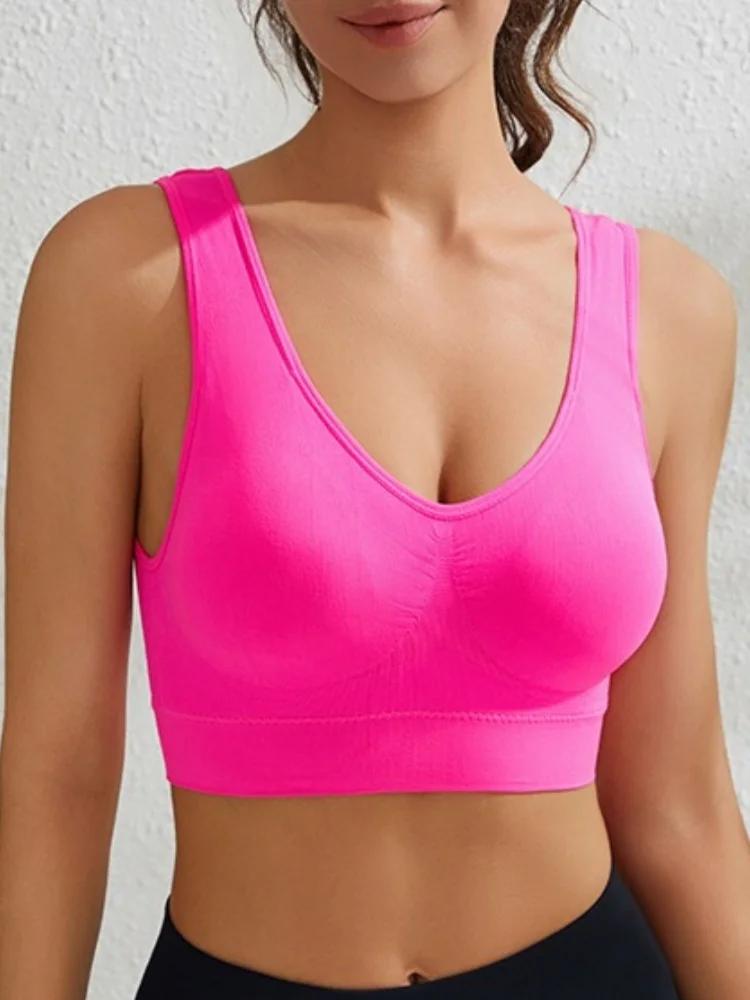 Product Introduction of Women Seamless Underwear Sports Tank Tops Female M-5XL Soft Wireless Nopads Crop Top Solid Color Sexy Lingerie Camisole 6
