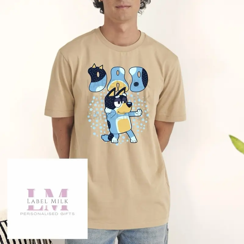 Men’s Bluey Dad T-Shirt, Men’s Clothing Top Tshirt, Oversized T-Shirt, Menswear, Womenswear, Dad Bod