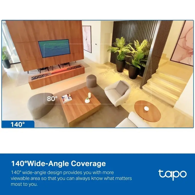 Tapo C125 Indoor Camera with Physical Privacy Shutter, 2K QHD Security Camera, No Monthly Fee, AI Detection, Pet & Baby Camera, CCTV, 2-Way Talk, 140° Wide FOV, Night Colour Vision, Magnetic Mounting 7