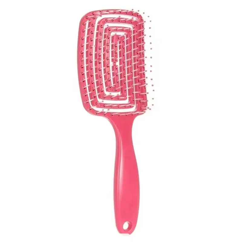 1Pcs Elastic Massage Comb Hollow Out Hair Brush Scalp Massage Combs Hair Styling Detangler Fast Blow Drying Detangling Tool 7