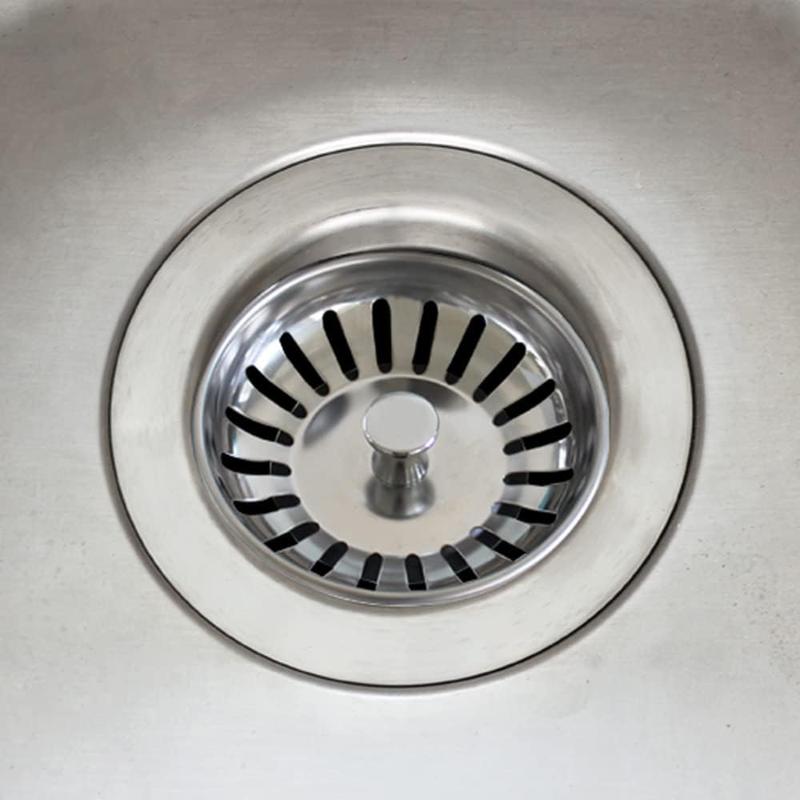 Stainless Steel Kitchen Sink Drain Strainer, Waste Plug For Kitchen Sink, Uk Sink Hole Diameter 83mm 3
