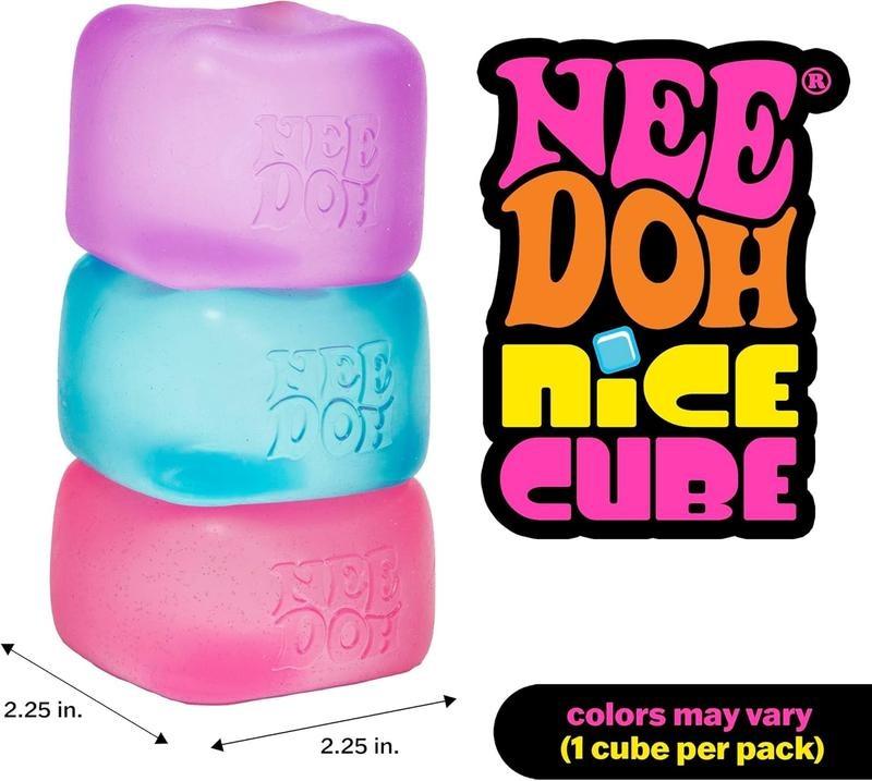 Nice Cube Nee Doh Stress Ball - Sensory Toys,  Sensory Balls, Non-Toxic Dough Material，Needoh Fidget Toys, Anxiety & Stress Relief, fidgets  school antistress  toys 6