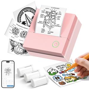 PM290 Mini Sticker Printer-2 Inch Bluetooth Thermal Printer, Inkless Portable Printer for Study Notes, Photos,Journals, Memos, Lists,Sticky Label, Christmas Gift For Kids, TikTokShopBlackFriday