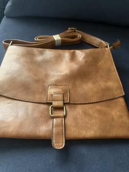 Product Review of [HOE] Soft Flapover Satchel Style Grab Bag with Goldtone Hardware - Cross Body Strap fashion affordable bags from J**6 0