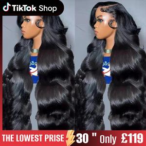 Bling Hair Body Wave Lace Front Wigs Human Hair Pre Plucked  13x4 30 Inch Body Wave  Lace Front Wigs Human Hair 13x6 Ear to Ear Frontal Human Hair Wigs for Women