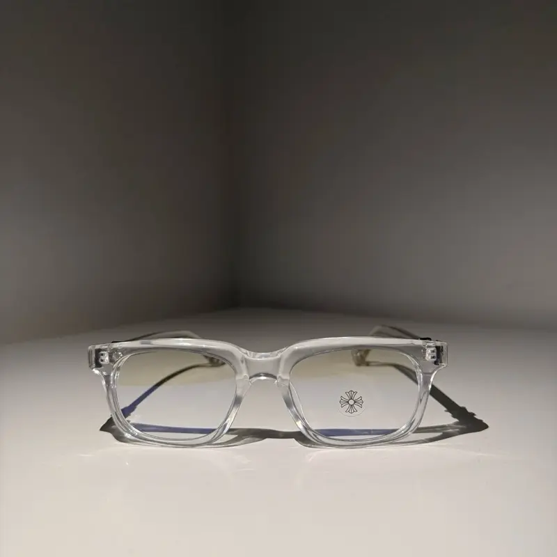 Chrome Hearts Style Slim Frame Transparent Eyewear - Fashionable Clear Glasses
