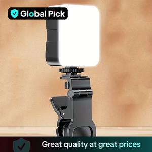 Portable LED Selfie Light, Clip-on Smartphone Fill Lights, Adjustable & Practical Cellphone Accessories for Selfie, Live Streaming, Vlogging, Makeup, Travel, Travel Gadgets, Black Selfie Panel Light