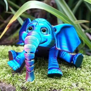 3D Printed Elephant Toy, 1 Count Cute Elephant Figurine, Multifunctional Statue Collection, Home Decor for Living Room, Bedroom, Office