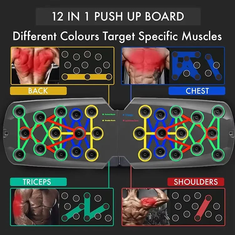 Foldable Push Up Board for Upper Body Strength Training 24-in-1 Multi-Functional 1