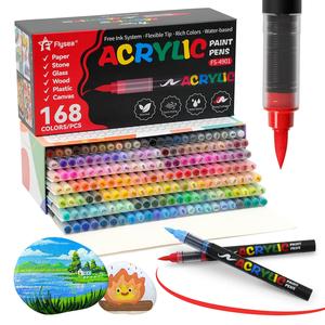 Acrylic Paint Marker Pen Set, 1 Box Waterproof Acrylic Paint Pens for Rock, Wood, Fabric, Canvas, Glass, DIY Crafts, Art Supplies, Paint Pens Markers