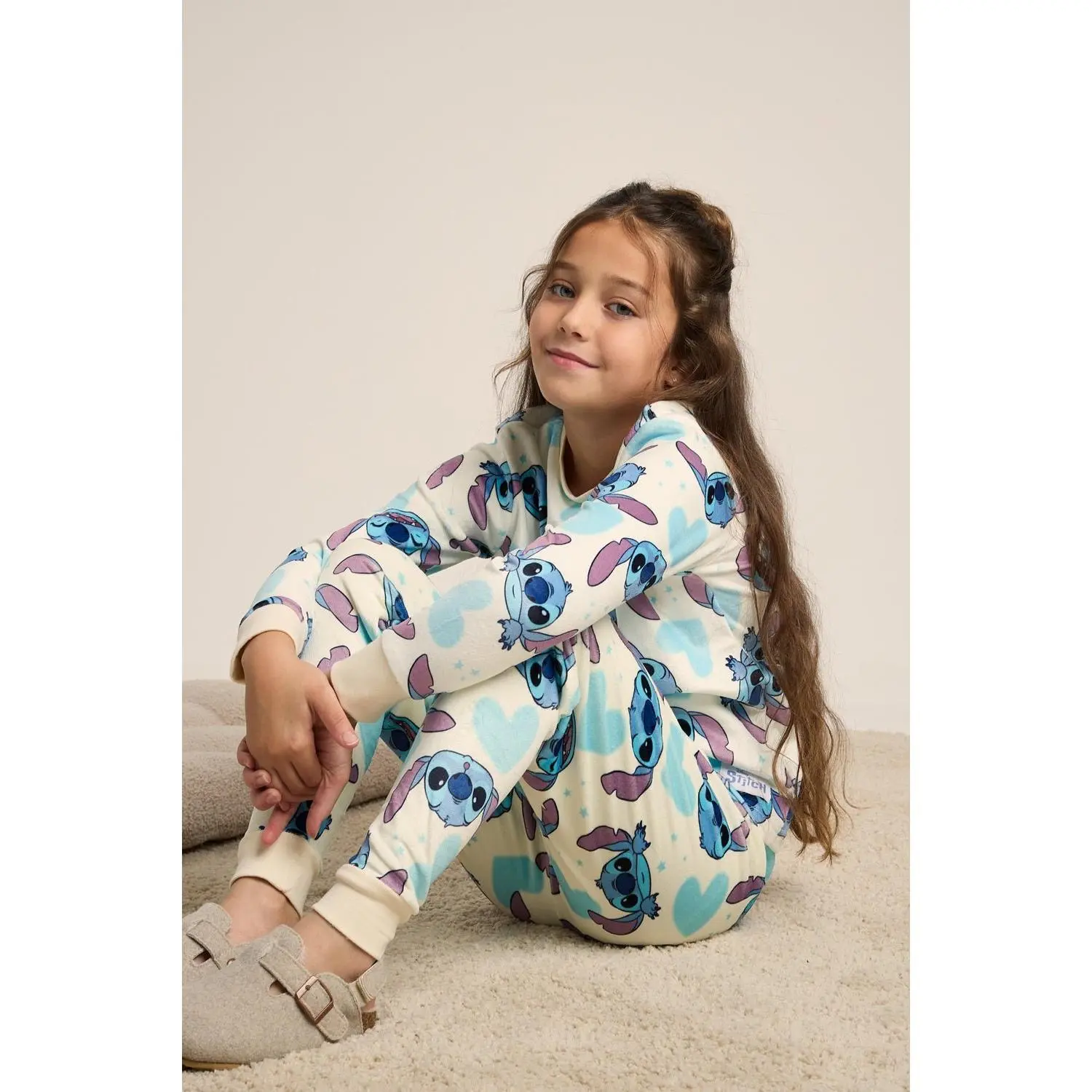 Stitch Girls Fleece Pyjama Set