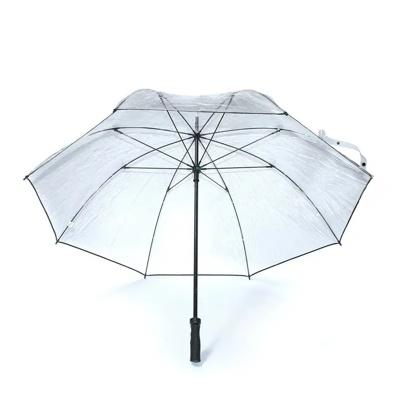 Clear PVC Golf Umbrella with Black Trim 5