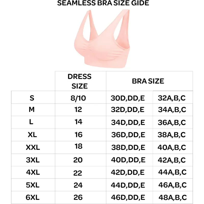 Blu Apparel Multipack Seamless Comfort Bras Sleep Bras Sizes 8-24 Not Padded Wireless 2