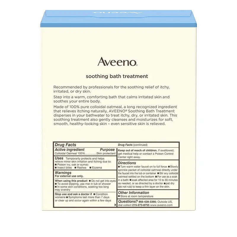 Aveeno Soothing Bath Treatment For Itchy, Irritated Skin, 8 Count 8