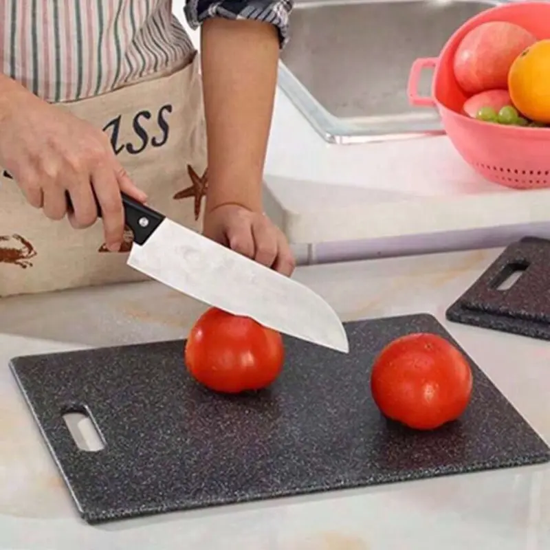 1/3Marble-Patterned Chopping Board Set for Kitchen, Cooked/Uncooked Separation, Household Fruit Cutting Board Knives 4